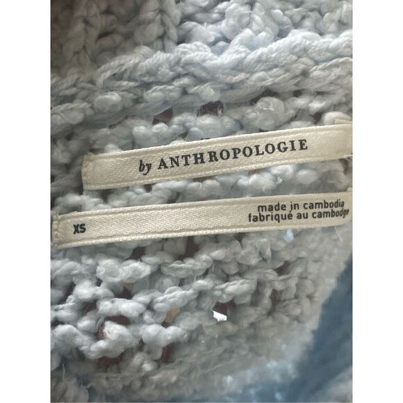 Anthropologie The Need It Oversize Mock Neck Pullover Sweater Light Blue XS - Picture 12 of 14